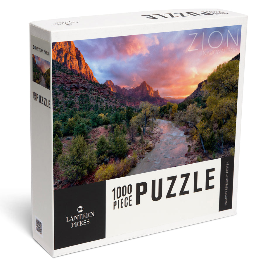 Zion National Park, Utah, The Watchman, Jigsaw Puzzle Puzzle Lantern Press 