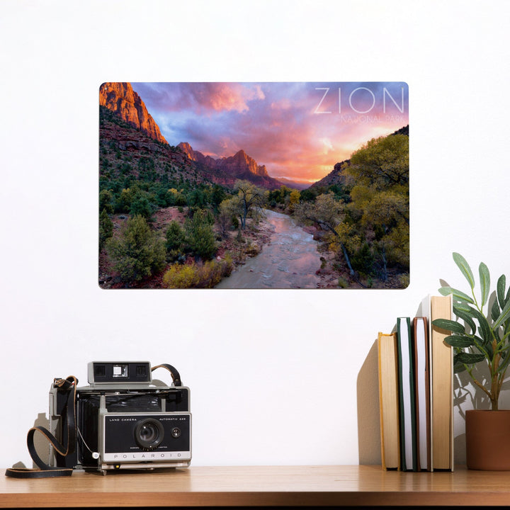 Zion National Park, Utah, The Watchman, Metal Signs Metal Lantern Press 