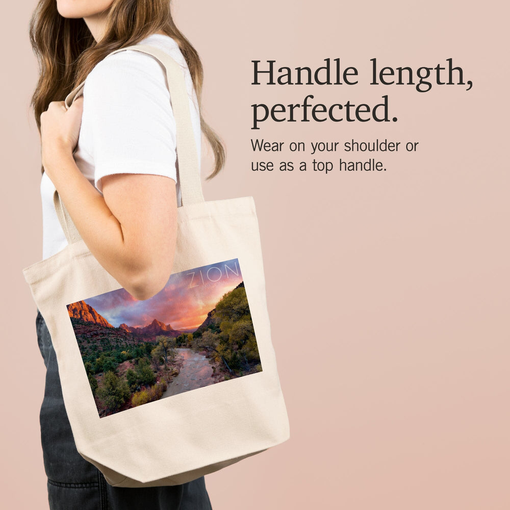 Zion National Park, Utah, The Watchman, Tote Bag Totes Lantern Press 