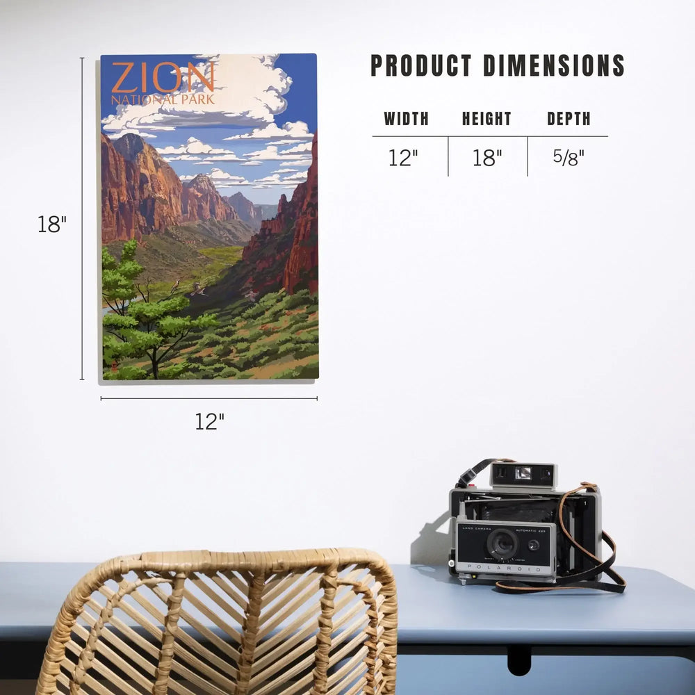 Zion National Park, Utah, Wood Signs and Postcards Wood Lantern Press 