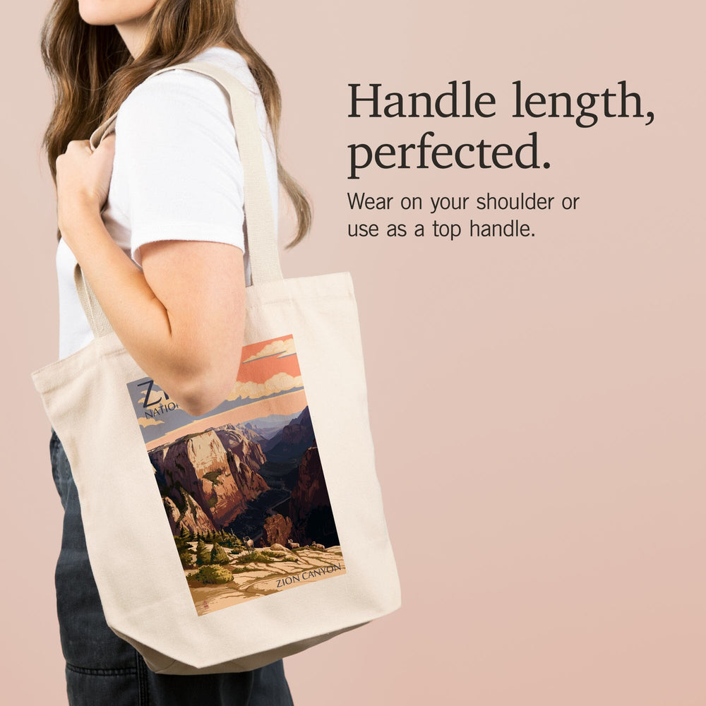 Zion National Park, Utah, Zion Canyon Sunset, Tote Bag Totes Lantern Press 