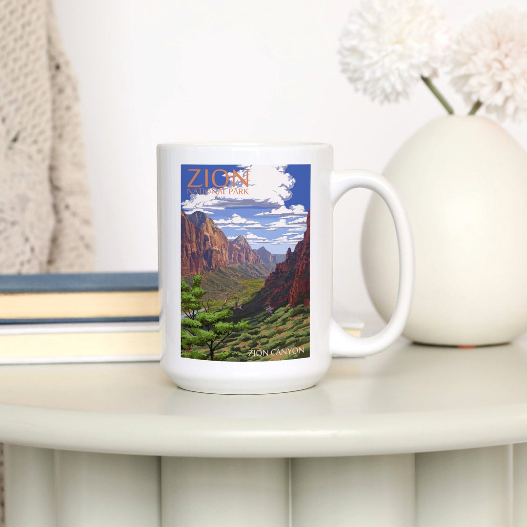 Zion National Park, Utah, Zion Canyon View, Ceramic Mug Mugs Lantern Press 