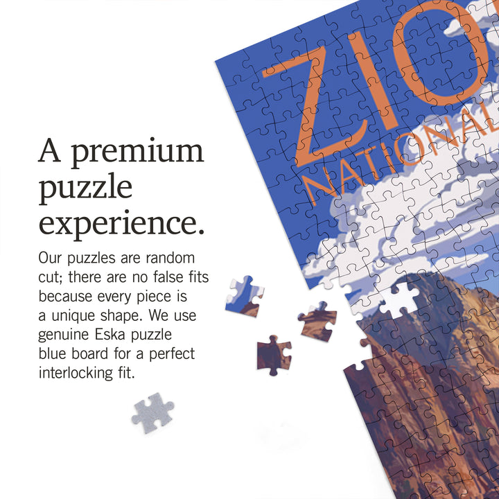 Zion National Park, Utah, Zion Canyon View, Jigsaw Puzzle Puzzle Lantern Press 