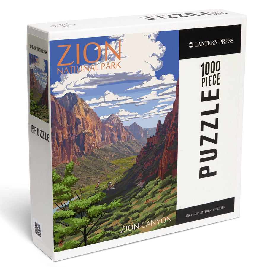 Zion National Park, Utah, Zion Canyon View, Jigsaw Puzzle Puzzle Lantern Press 