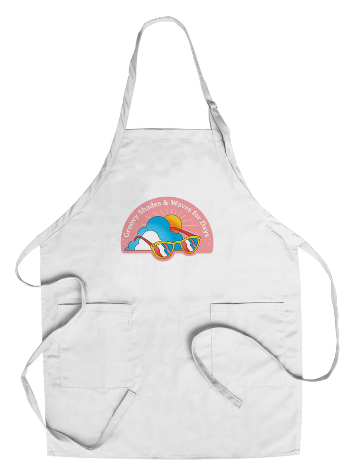 70s Sunshine Collection, Sunglasses, Groovy Shades and Waves For Days, Contour, Towels and Aprons Kitchen Lantern Press Chef's Apron 
