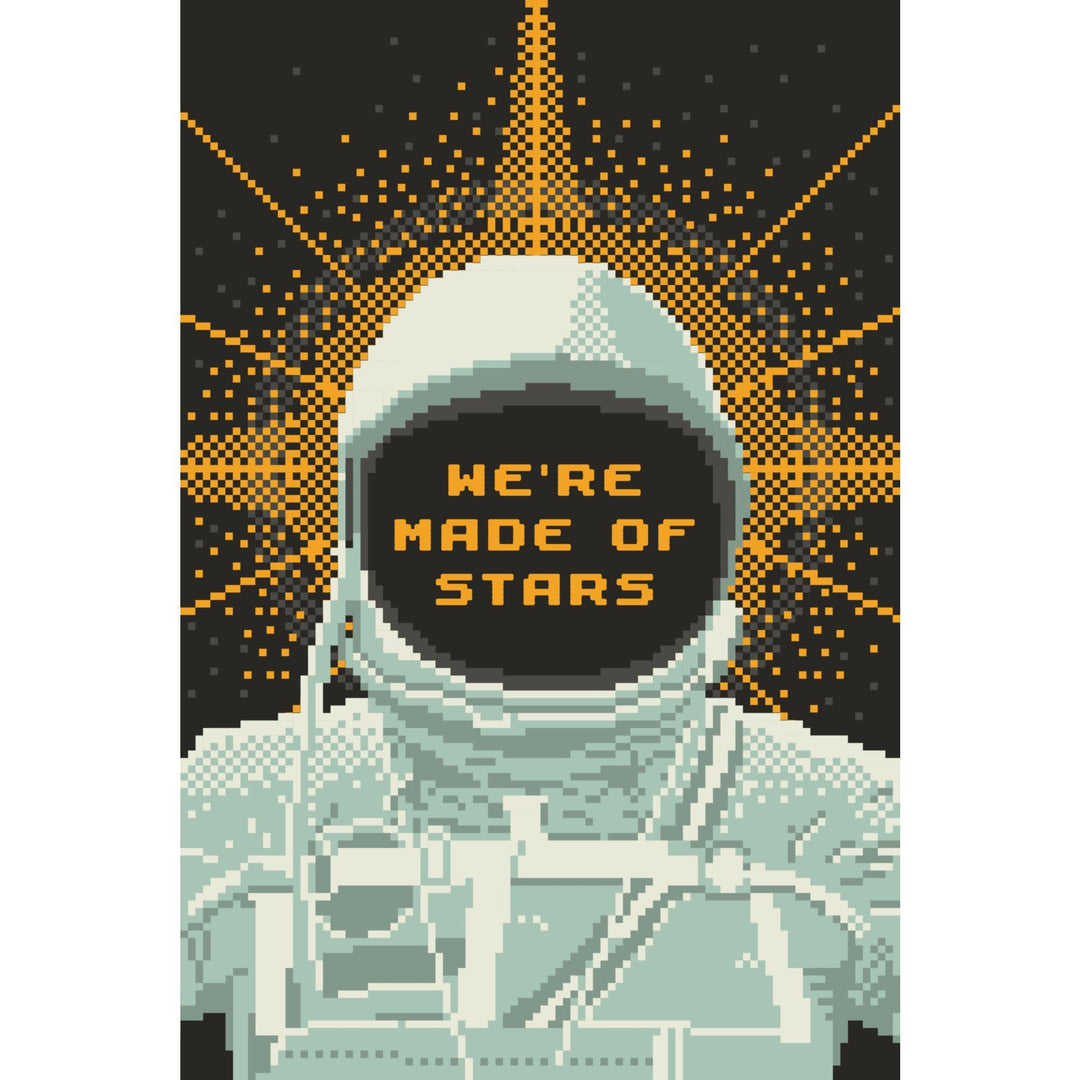 8-Bit Space Collection, Astronaut, We Are Made Of Stars, Towels and Aprons Kitchen Lantern Press 