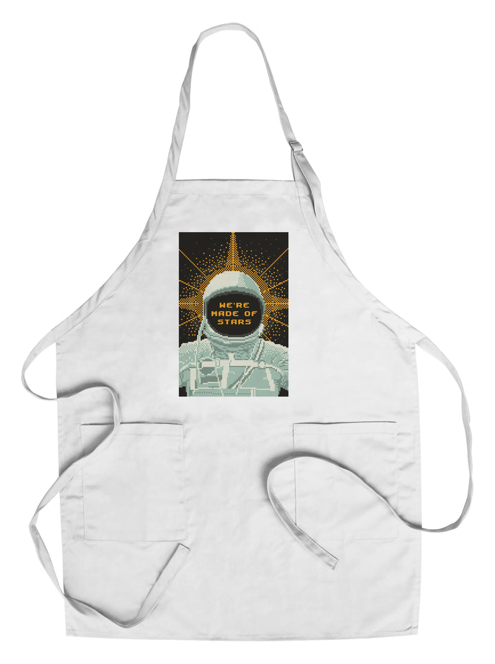 8-Bit Space Collection, Astronaut, We Are Made Of Stars, Towels and Aprons Kitchen Lantern Press Chef's Apron 