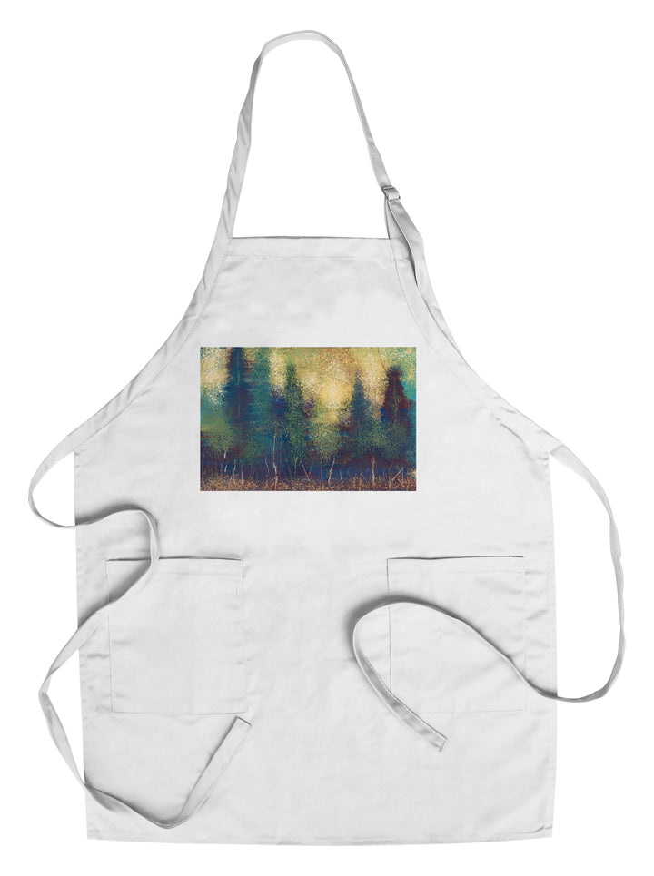 Abstract Trees 2, Oil Painting, Lantern Press Artwork, Towels and Aprons Kitchen Lantern Press Chef's Apron 