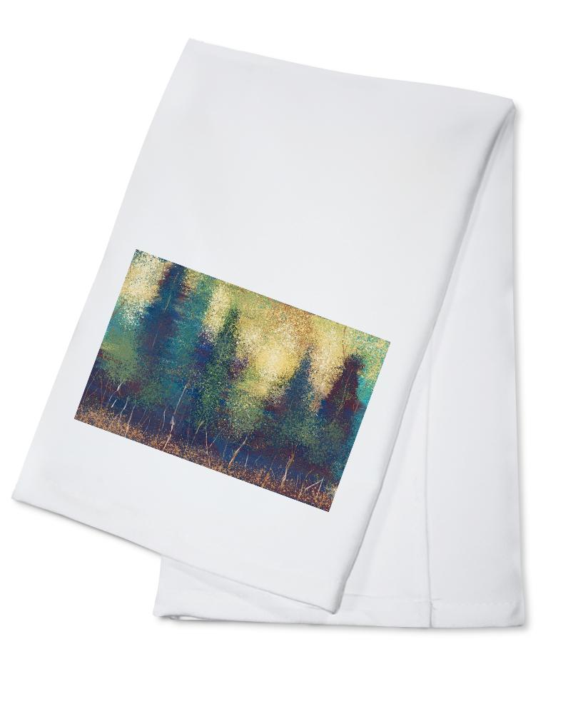 Abstract Trees 2, Oil Painting, Lantern Press Artwork, Towels and Aprons Kitchen Lantern Press Cotton Towel 