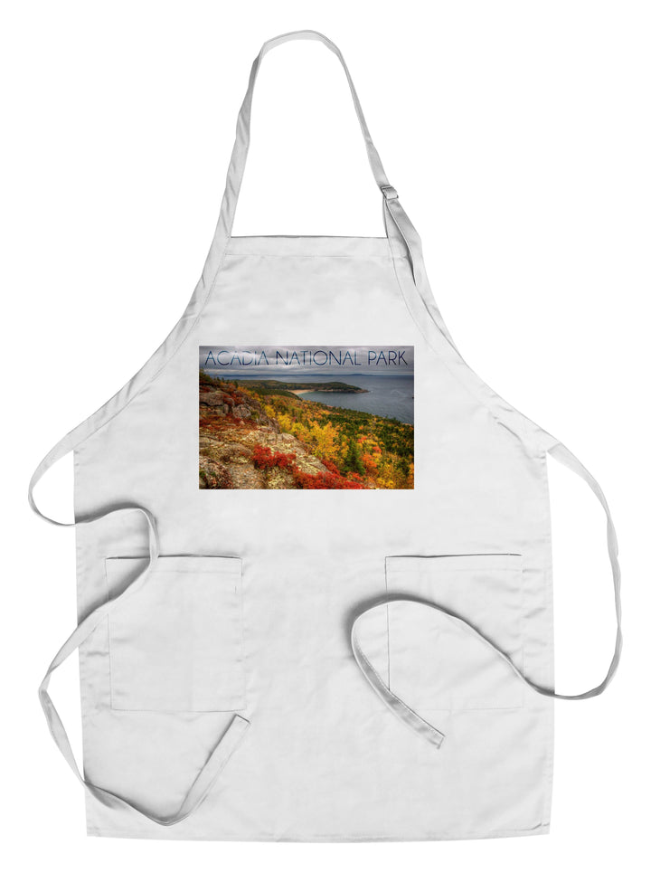Acadia National Park, Maine, Fall Scenery, Lantern Press Photography, Towels and Aprons Kitchen Lantern Press Chef's Apron 