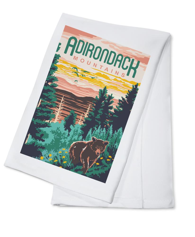 Adirondack Mountains, Explorer Series, Lantern Press Artwork, Towels and Aprons Kitchen Lantern Press Cotton Towel 