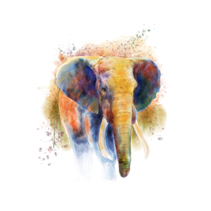 African Elephant, Watercolor, Lantern Press Artwork, Stretched Canvas Canvas Lantern Press 