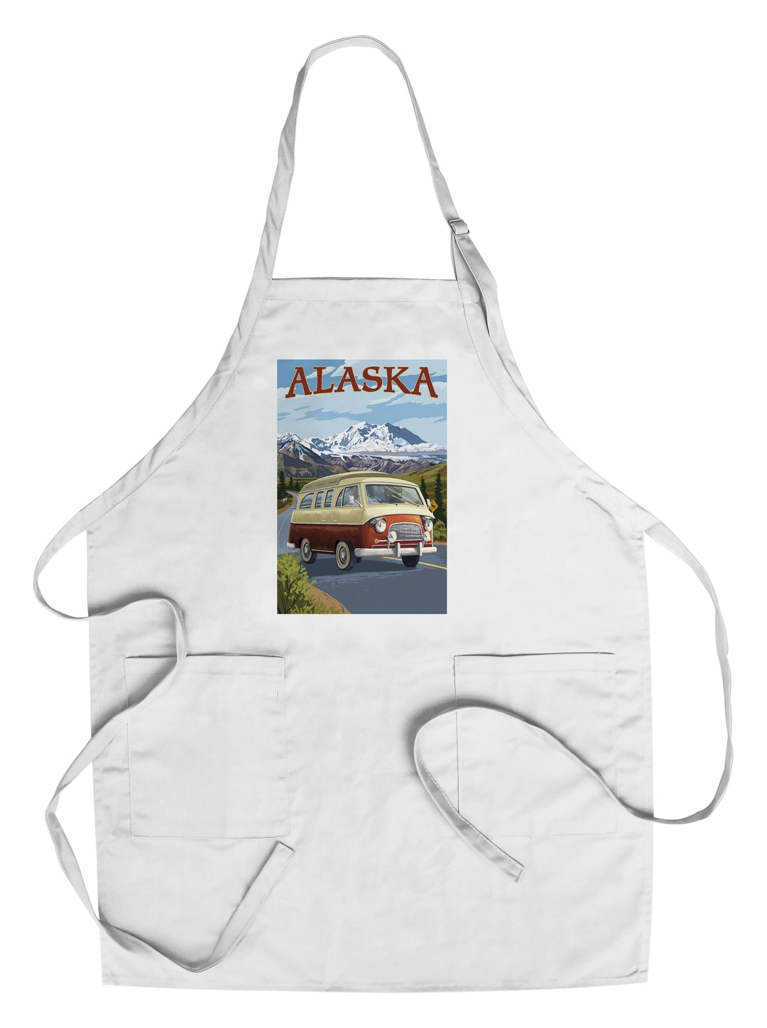 Alaska, Camper Van, Cruise, Lantern Press Artwork Kitchen Lantern Press Chef's Apron 