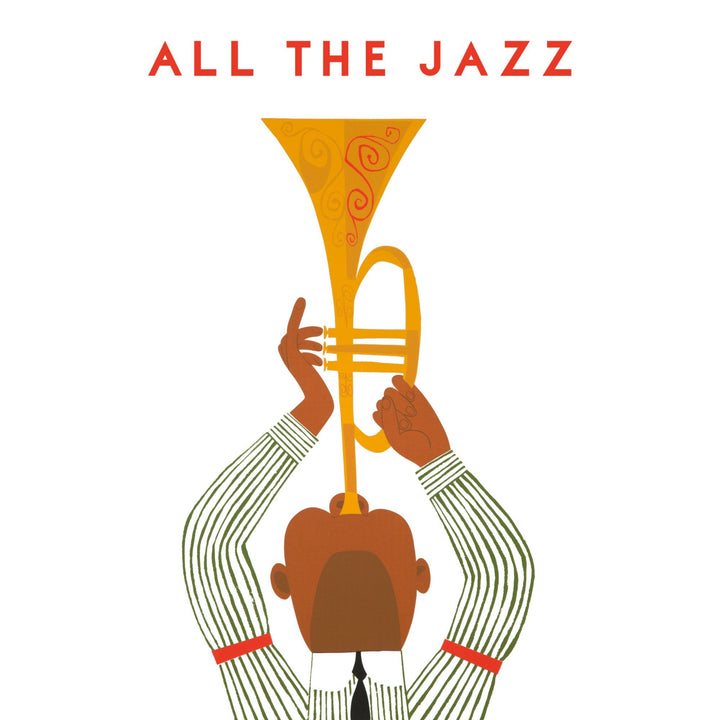 All The Jazz, Horn Player, Lantern Press Artwork, Stretched Canvas Canvas Lantern Press 