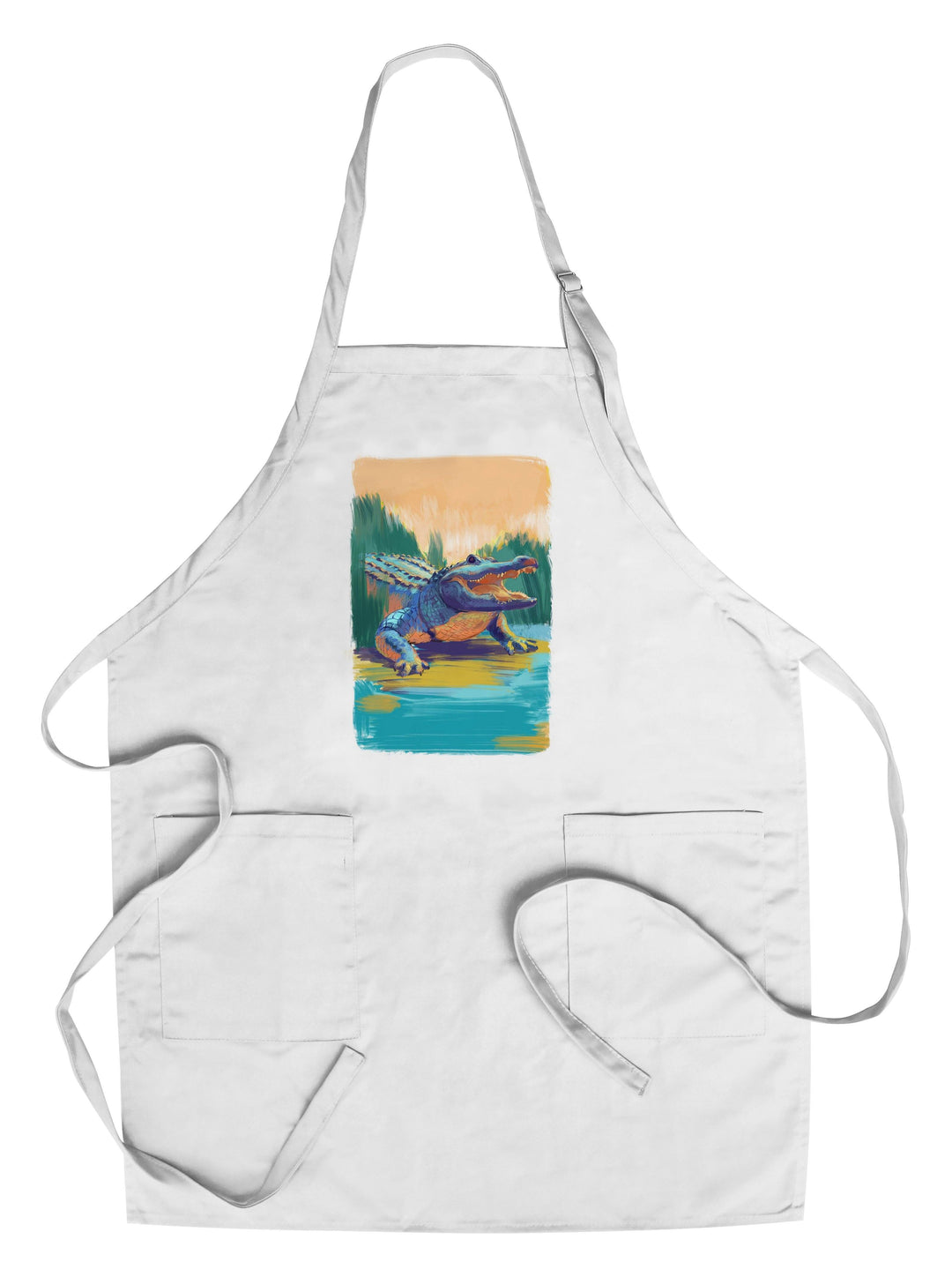 Alligator, Vivid, Lantern Press Artwork, Towels and Aprons Kitchen Lantern Press Chef's Apron 
