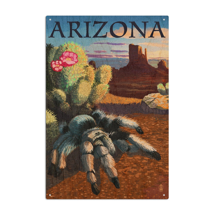 Arizona, Blond Tarantula, Lantern Press Poster, Wood Signs and Postcards Wood Lantern Press 10 x 15 Wood Sign 