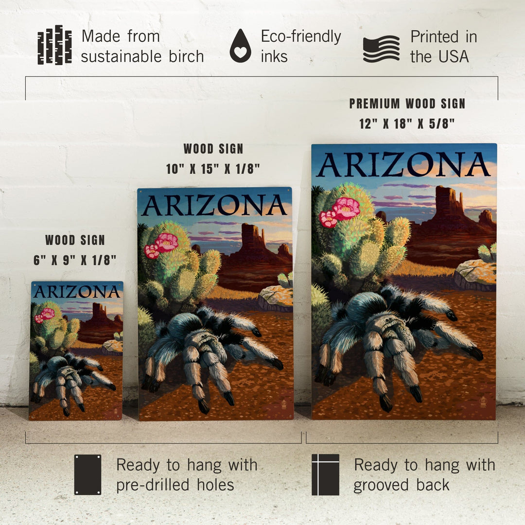 Arizona, Blond Tarantula, Lantern Press Poster, Wood Signs and Postcards Wood Lantern Press 