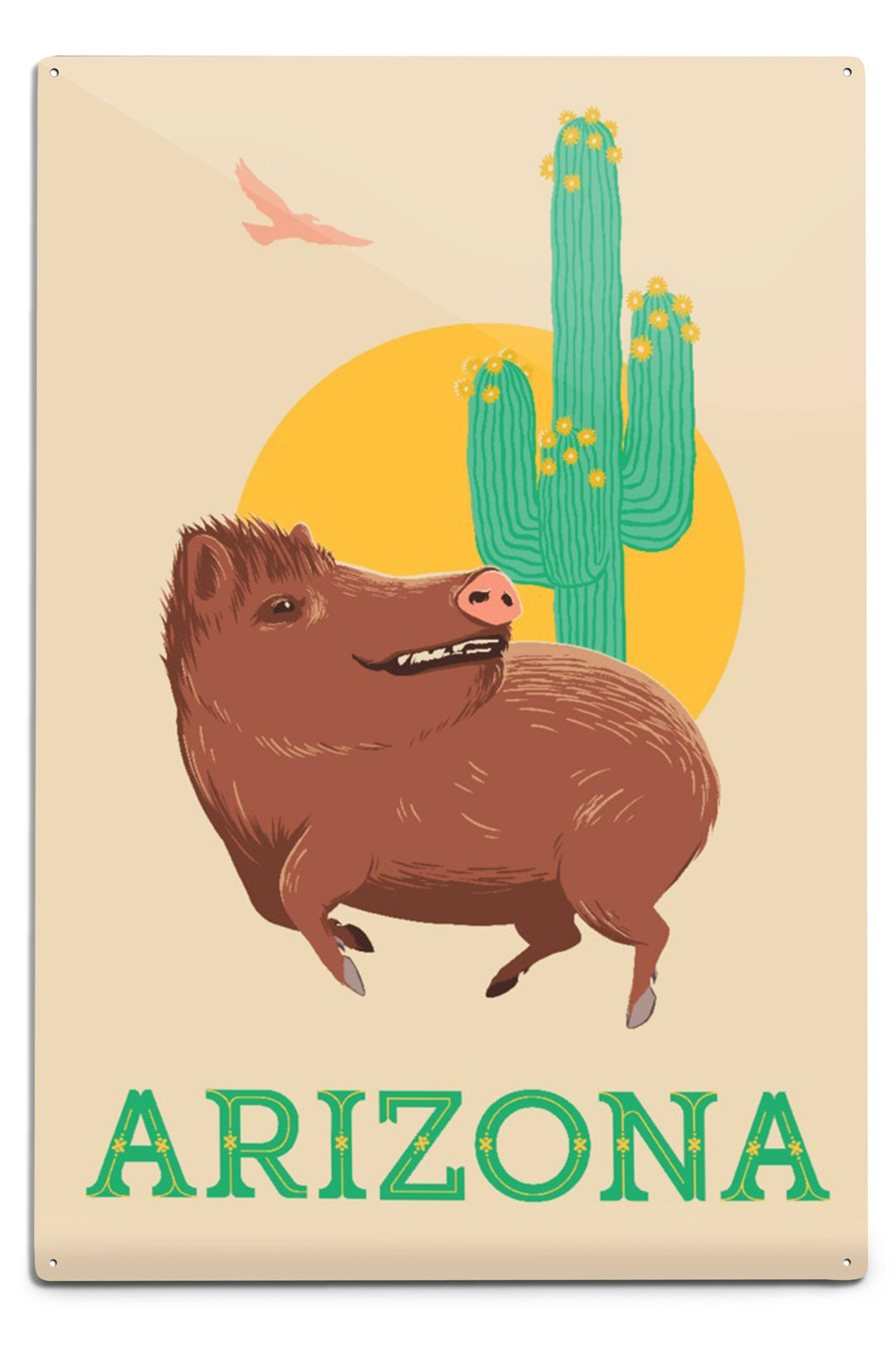 Arizona, Javelina, Lantern Press Artwork, Art Prints and Metal Signs Art Lantern Press 
