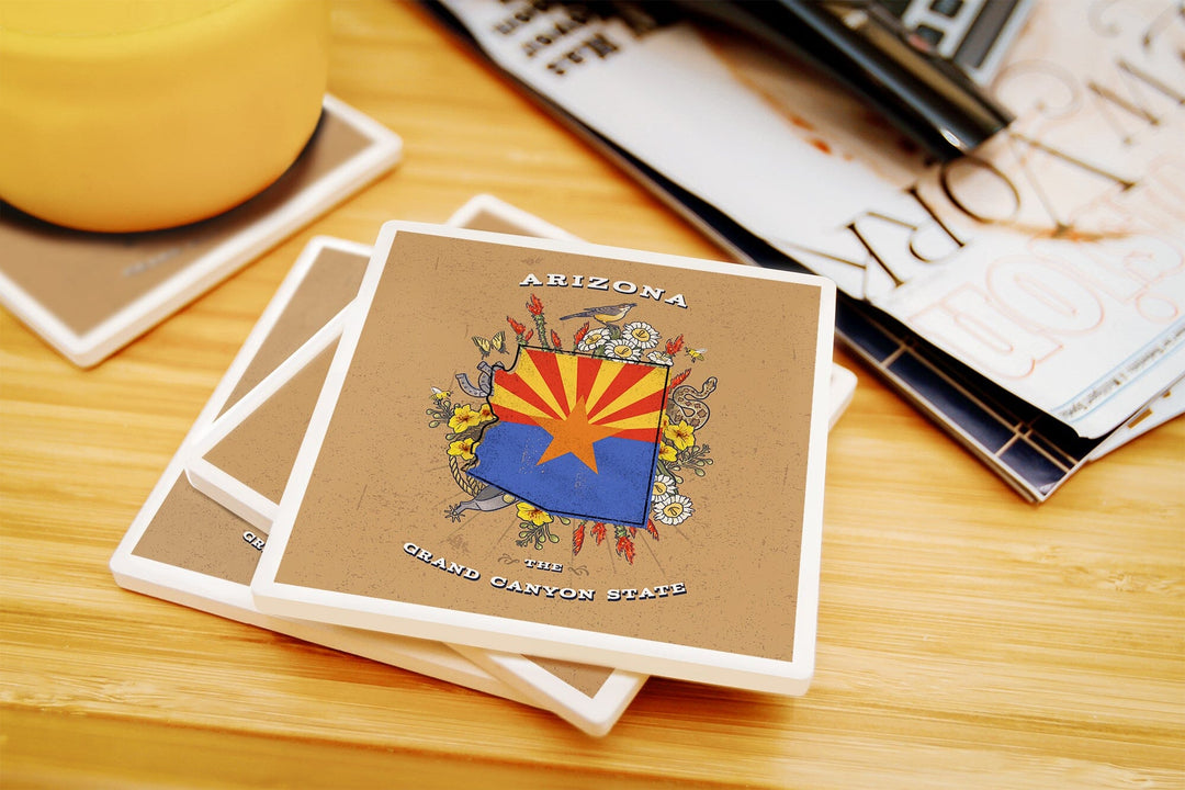Arizona, Treasure Trove, State Series Coasters Lantern Press 