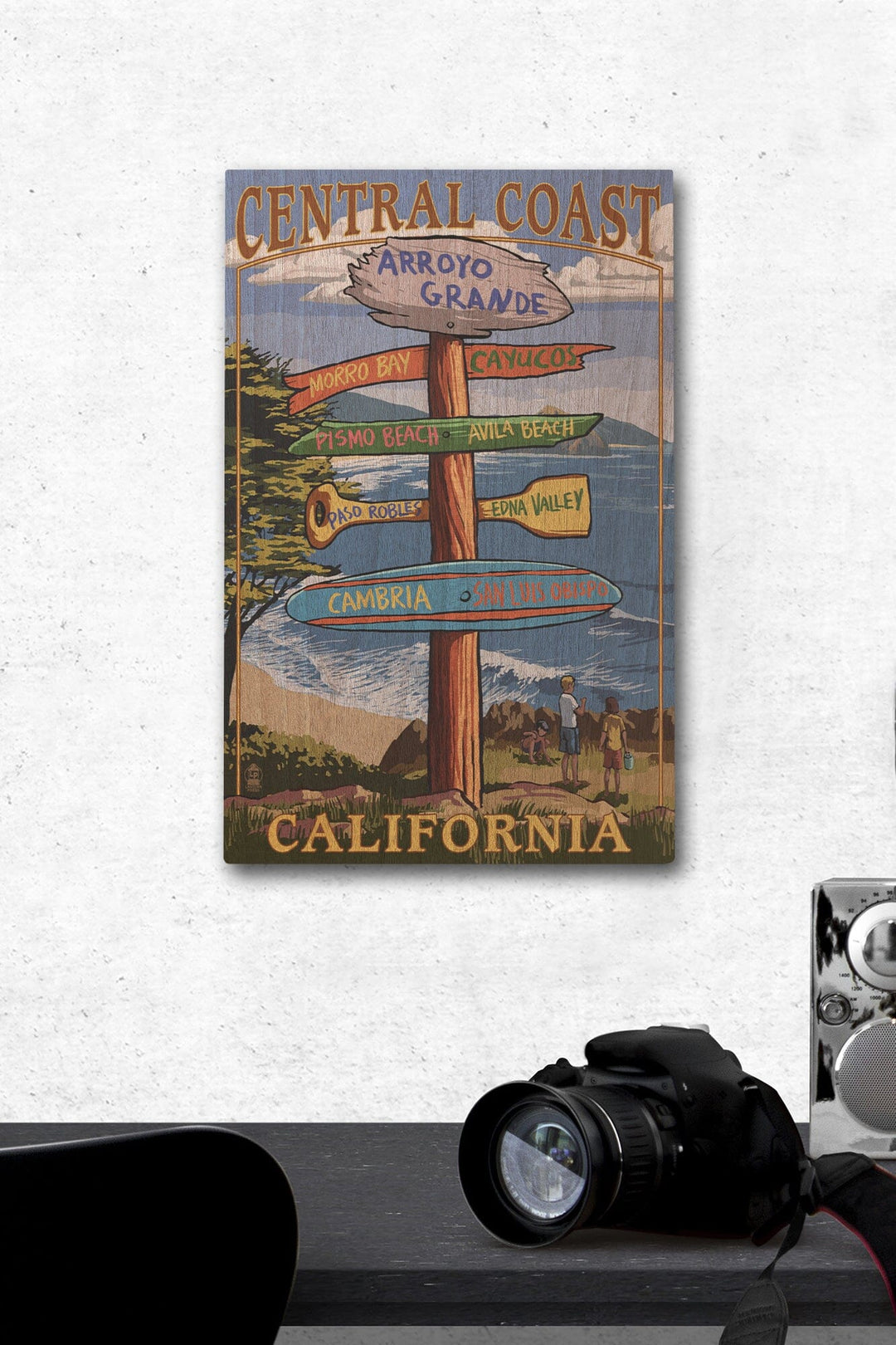 Arroyo Grande, California, Destination Sign, Lantern Press Poster, Wood Signs and Postcards Wood Lantern Press 12 x 18 Wood Gallery Print 