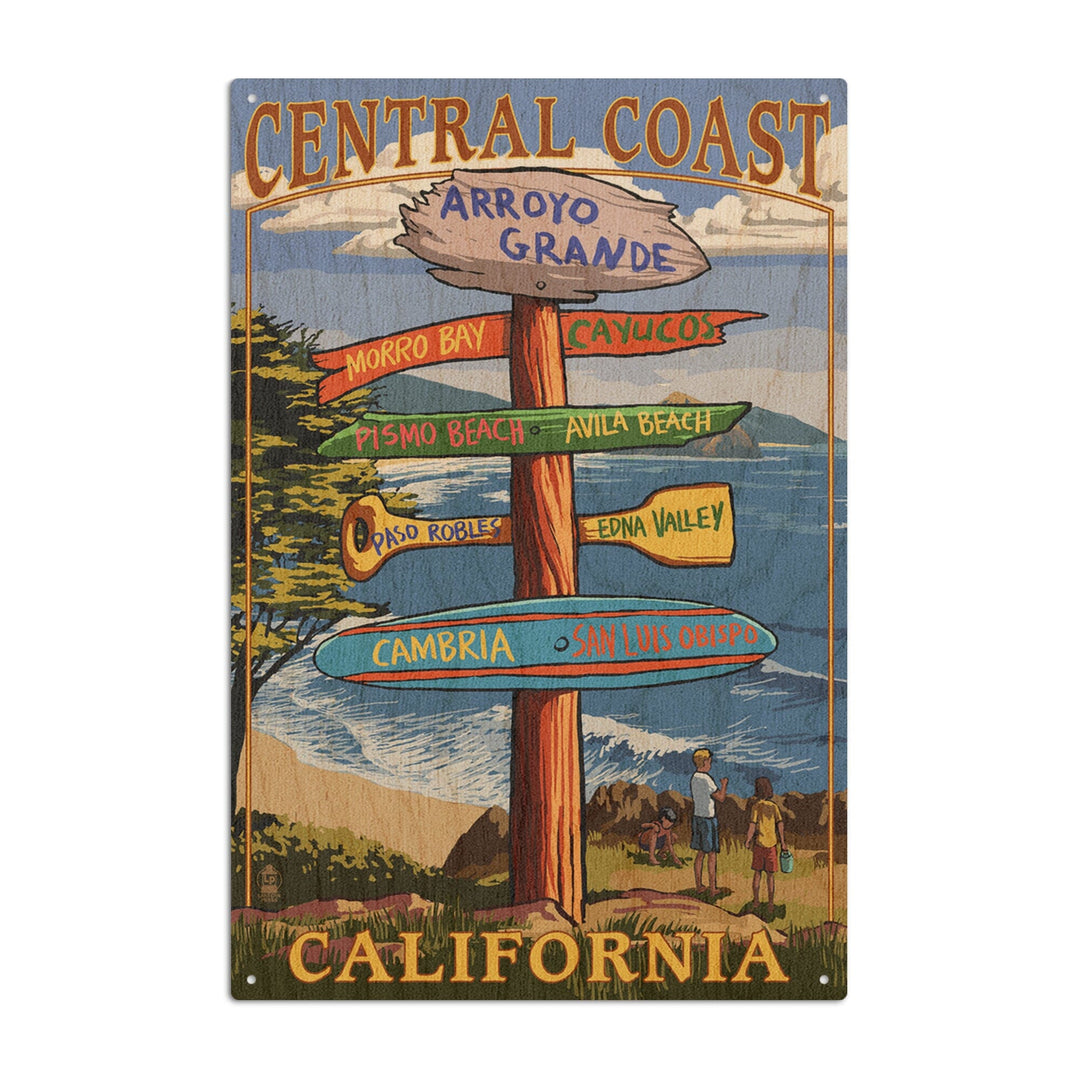 Arroyo Grande, California, Destination Sign, Lantern Press Poster, Wood Signs and Postcards Wood Lantern Press 6x9 Wood Sign 