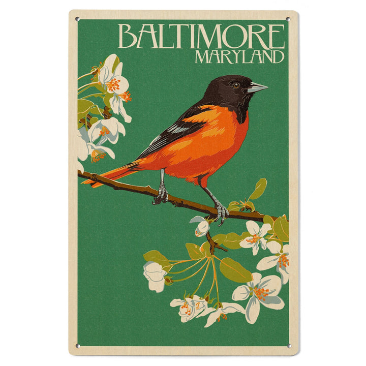 Baltimore, Maryland, Oriole Letterpress, Lantern Press Artwork, Wood Signs and Postcards Wood Lantern Press 