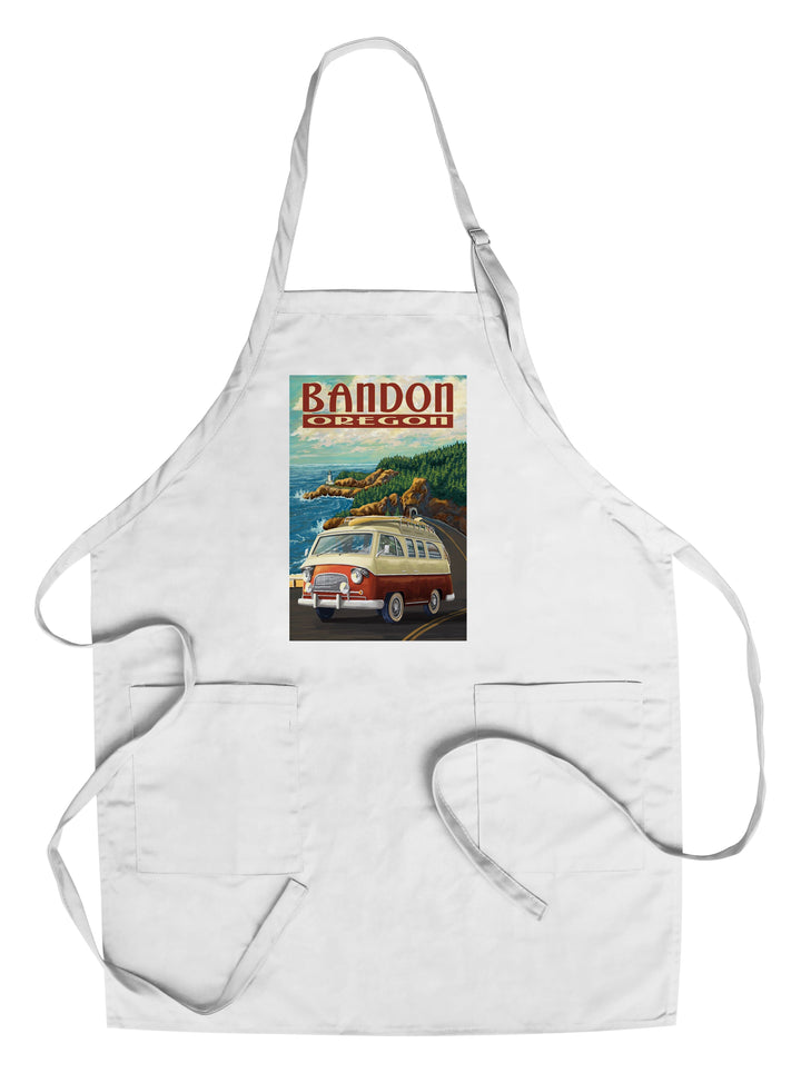 Bandon, Oregon, Camper Van, Coast, Lantern Press Artwork Kitchen Lantern Press Chef's Apron 