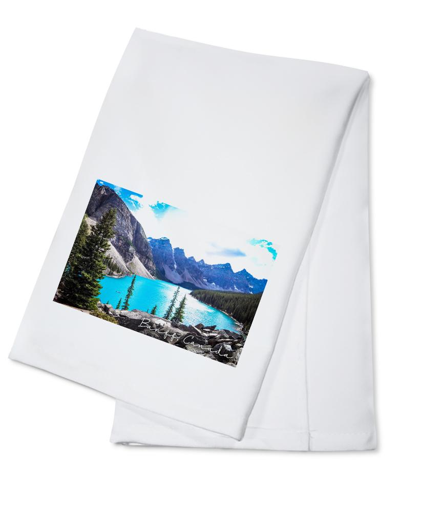 Banff, Canada, Moraine Lake, Elevated View, Photography, Towels and Aprons Kitchen Lantern Press 