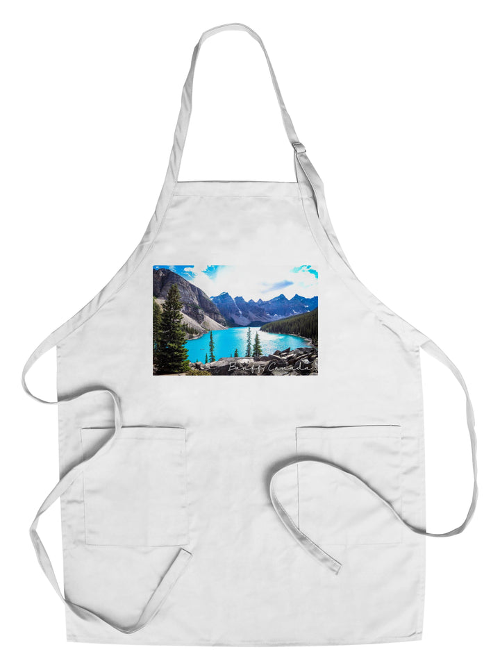 Banff, Canada, Moraine Lake, Elevated View, Photography, Towels and Aprons Kitchen Lantern Press Chef's Apron 