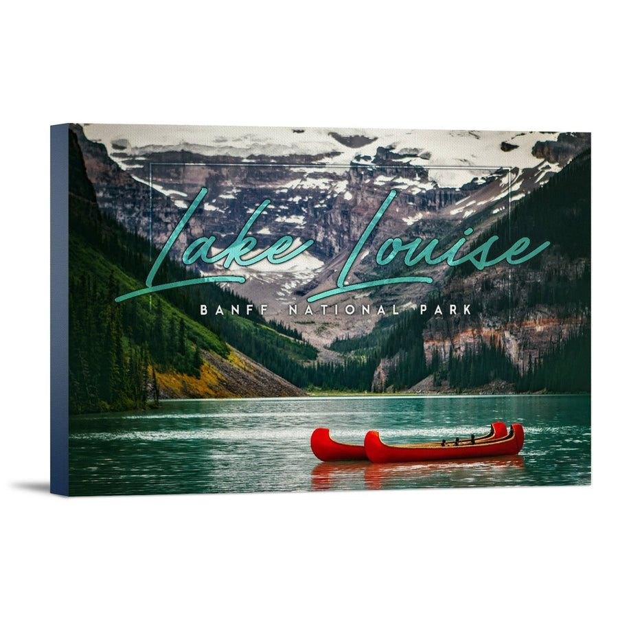 Banff National Park, Canada, Lake Louise, Big Type, Photography, Stretched Canvas Canvas Lantern Press 