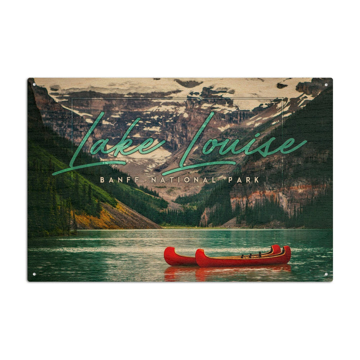 Banff National Park, Canada, Lake Louise, Big Type, Photography, Wood Signs and Postcards Wood Lantern Press 10 x 15 Wood Sign 
