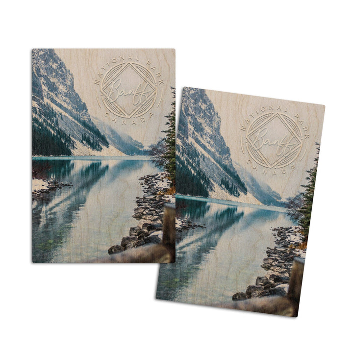 Banff National Park, Canada, Lake Louise, Photography, Wood Signs and Postcards Wood Lantern Press 4x6 Wood Postcard Set 
