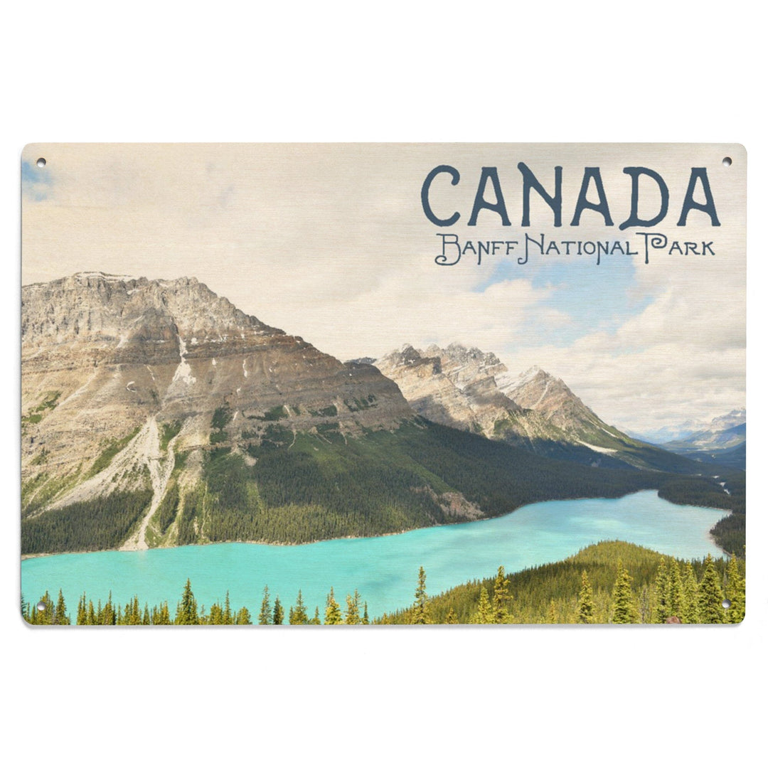Banff National Park, Canada, Peyto Lake, Photography, Wood Signs and Postcards Wood Lantern Press 
