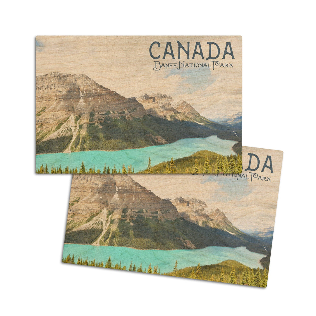 Banff National Park, Canada, Peyto Lake, Photography, Wood Signs and Postcards Wood Lantern Press 4x6 Wood Postcard Set 