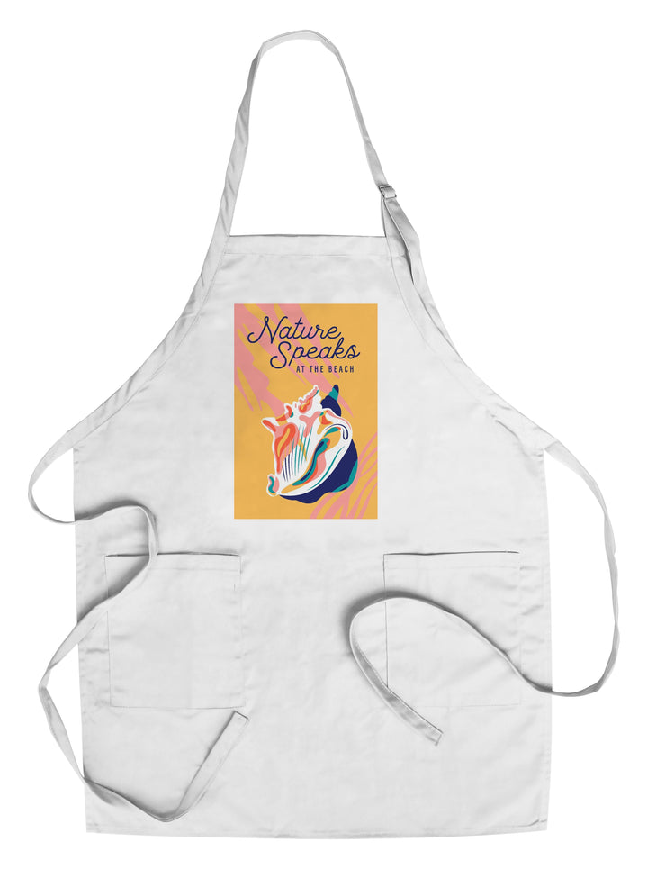 Beach Bliss Collection, Beach Shell, Nature Speaks at the Beach, Towels and Aprons Kitchen Lantern Press Chef's Apron 