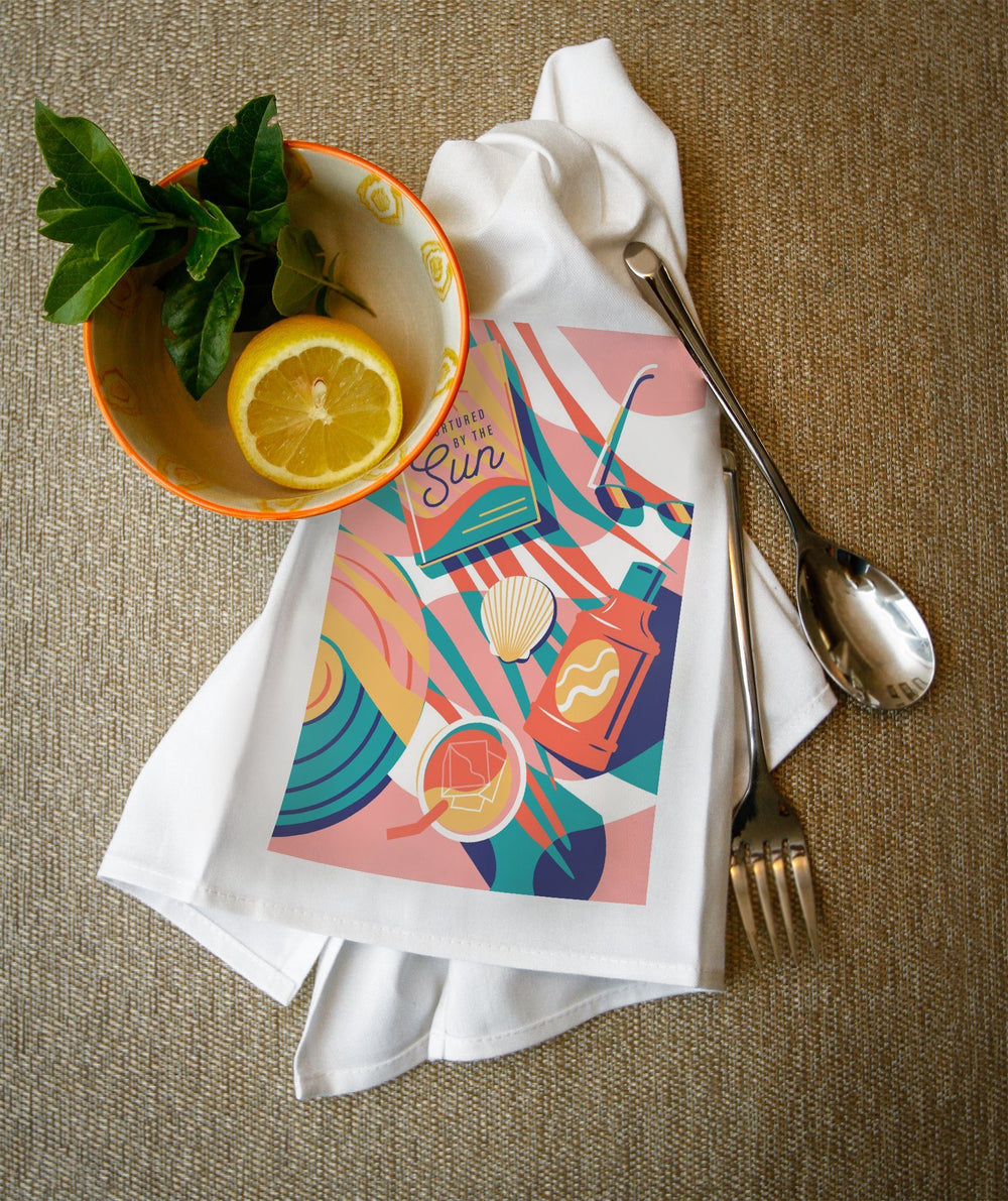 Beach Bliss Collection, Beach Towel, Nurtured By The Sun, Towels and Aprons Kitchen Lantern Press 