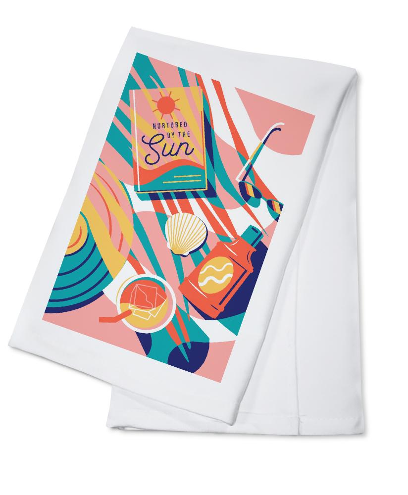 Beach Bliss Collection, Beach Towel, Nurtured By The Sun, Towels and Aprons Kitchen Lantern Press Cotton Towel 