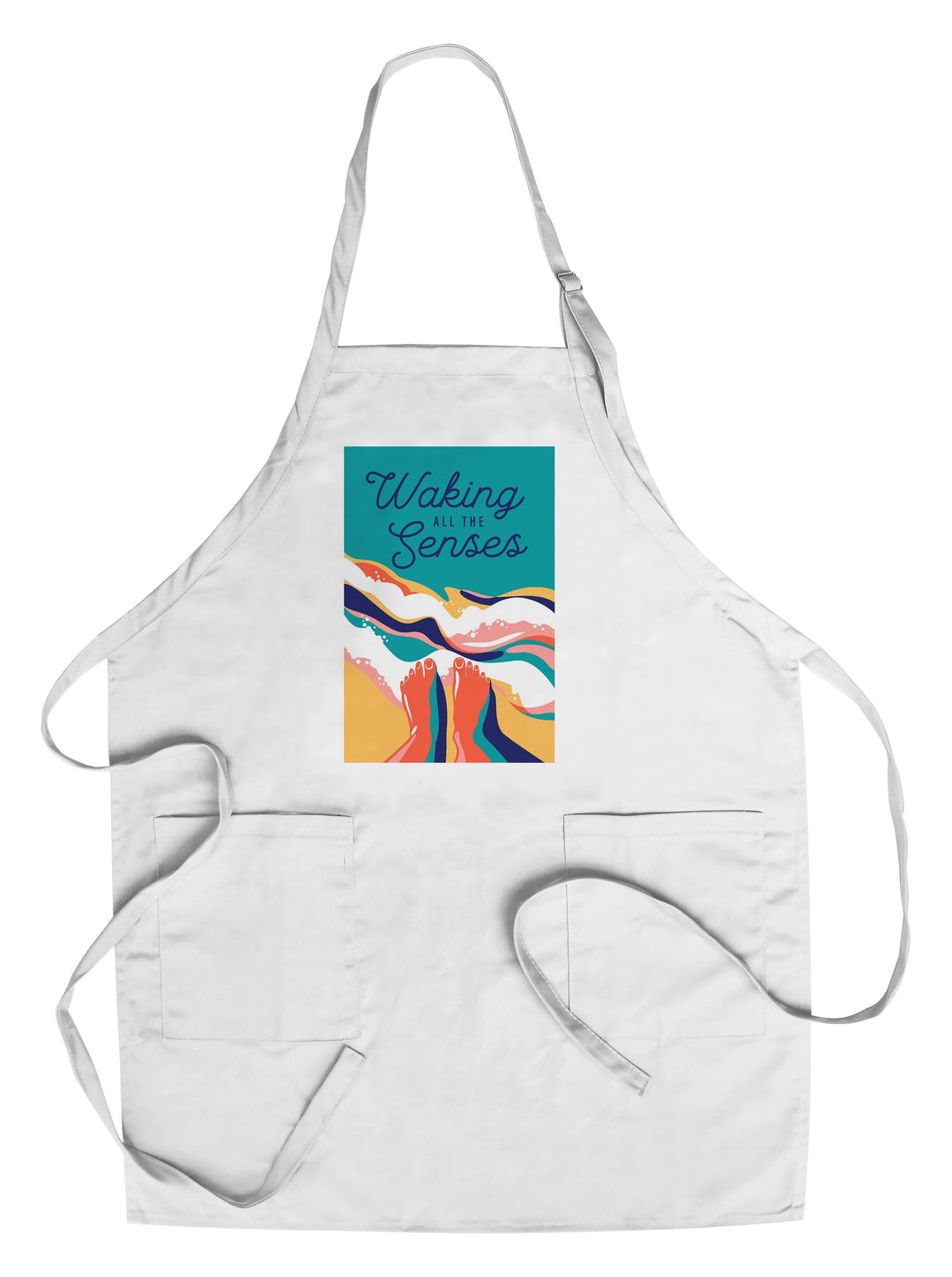 Beach Bliss Collection, Feet in Water, Waking All The Senses, Towels and Aprons Kitchen Lantern Press Chef's Apron 