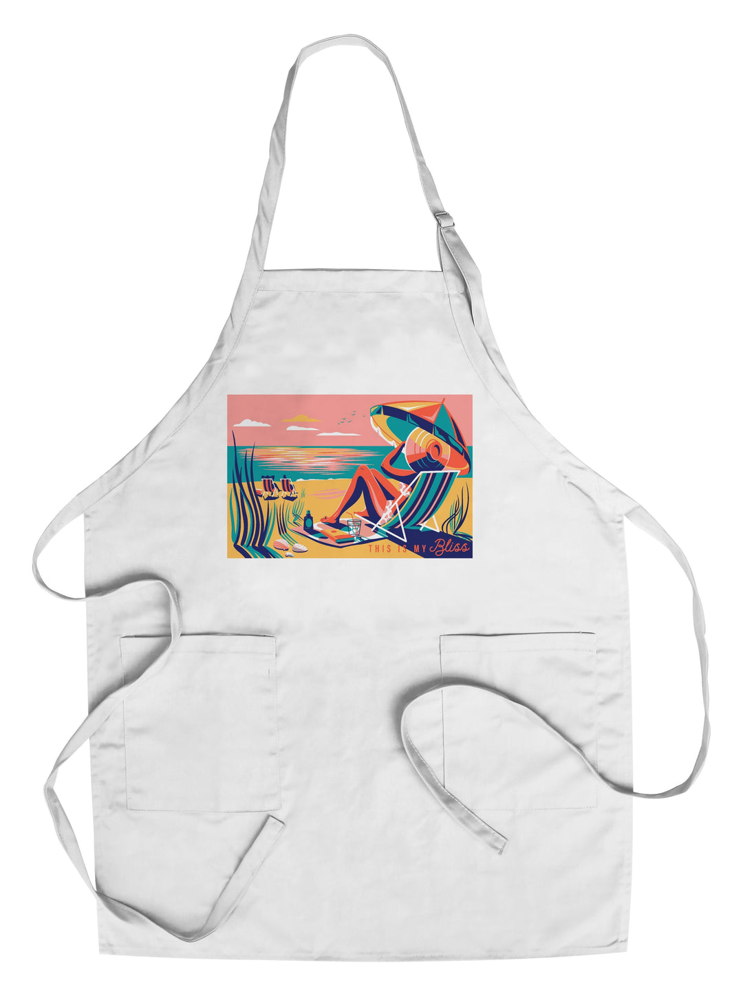 Beach Bliss Collection, Woman at the Beach, This Is My Bliss, Towels and Aprons Kitchen Lantern Press Chef's Apron 