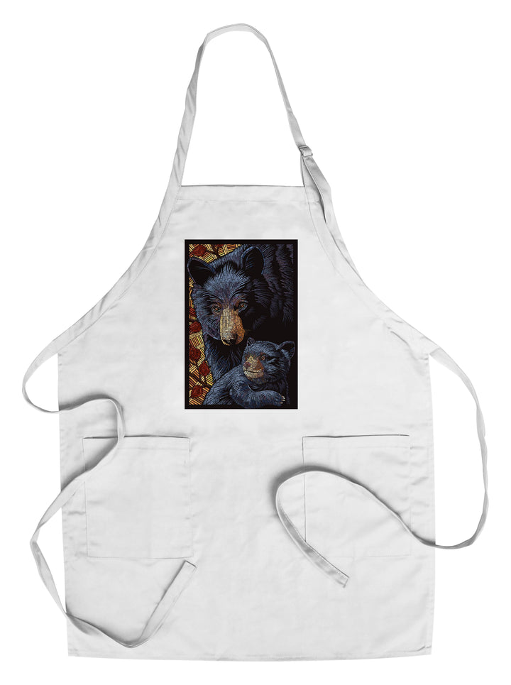 Bear, Paper Mosaic, Lantern Press Poster, Towels and Aprons Kitchen Lantern Press Chef's Apron 