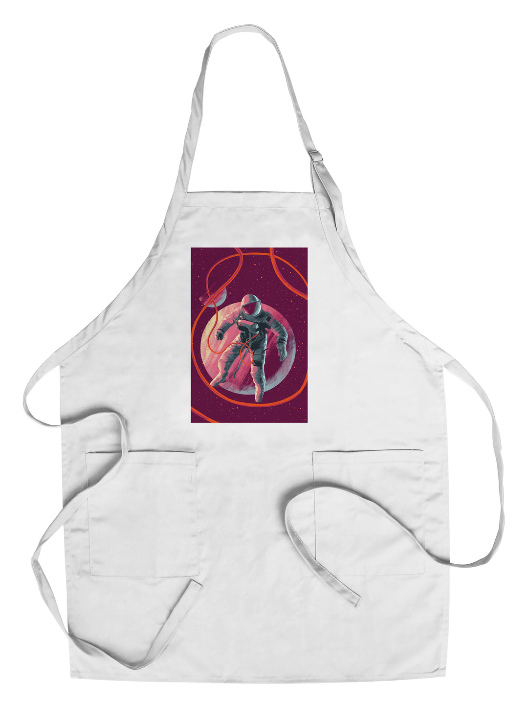Because, Science Collection, Floating Astronaut, Towels and Aprons Kitchen Lantern Press Chef's Apron 