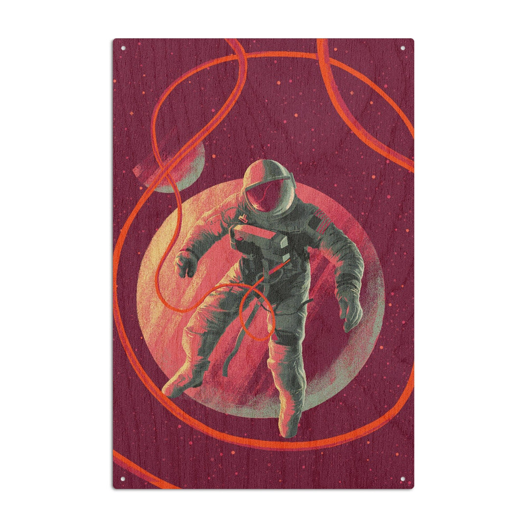 Because, Science Collection, Floating Astronaut, Wood Signs and Postcards Wood Lantern Press 6x9 Wood Sign 