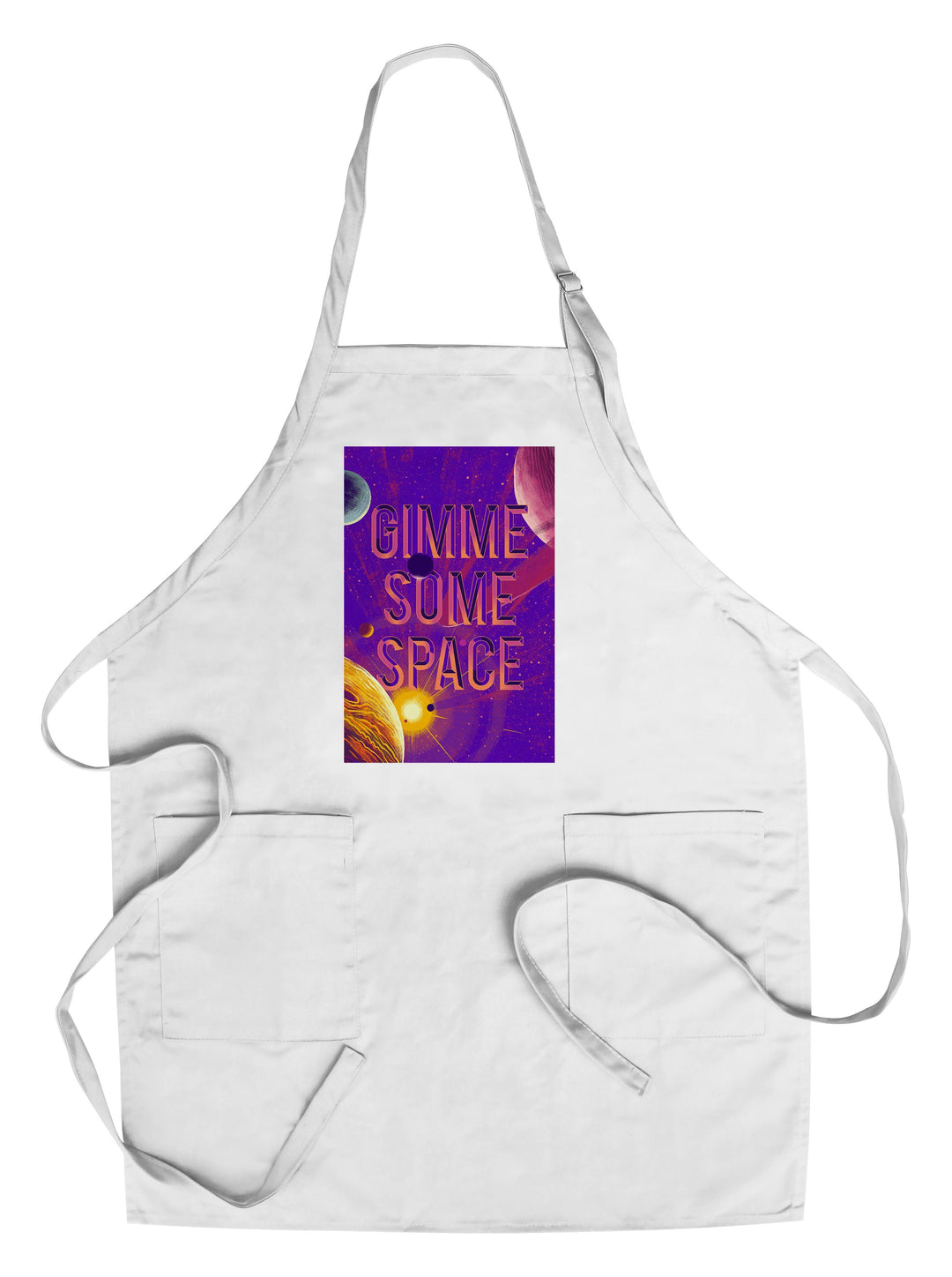 Because, Science Collection, Planets, Solar System, Gimme Some Space, Towels and Aprons Kitchen Lantern Press Chef's Apron 
