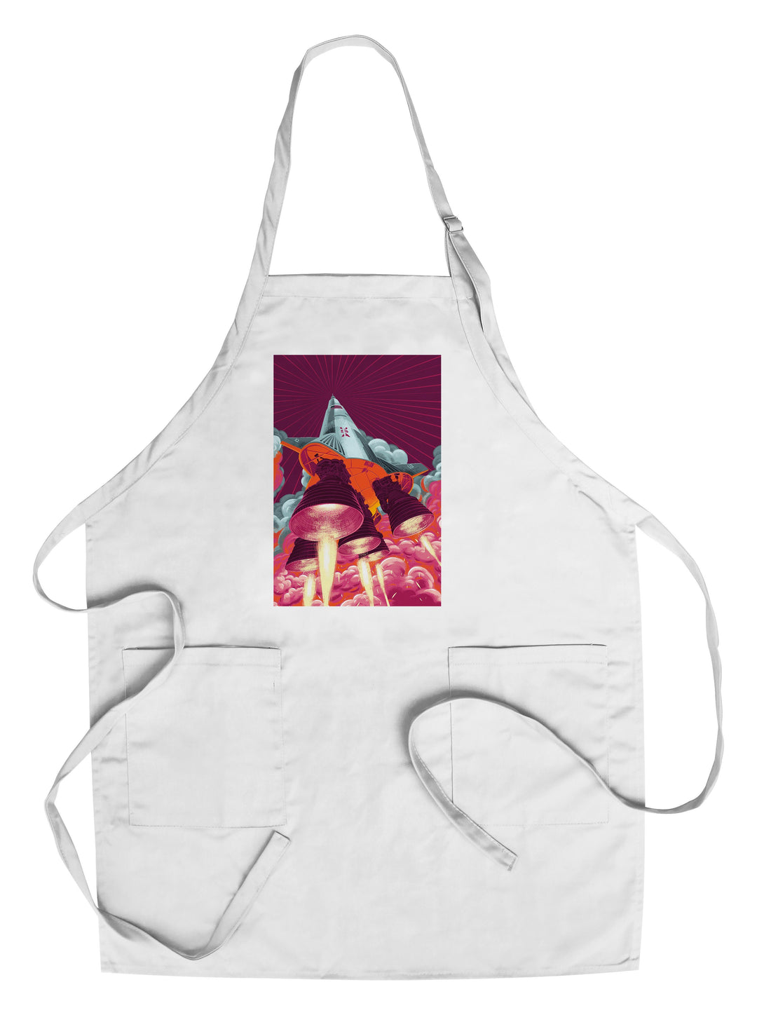 Because, Science Collection, Rocket Launch, Towels and Aprons Kitchen Lantern Press Chef's Apron 