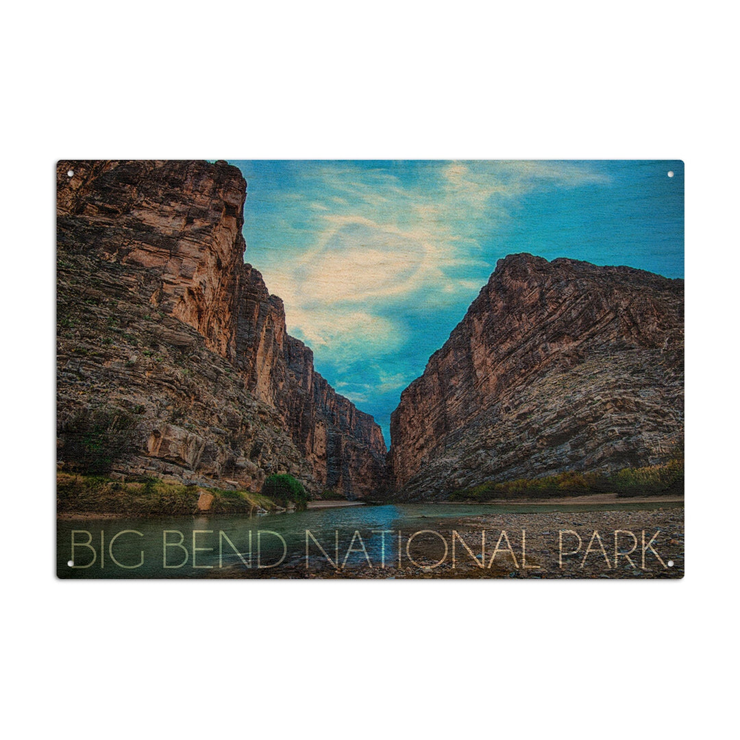 Big Bend National Park, Texas, Rio Grande River, Lantern Press Photography, Wood Signs and Postcards Wood Lantern Press 10 x 15 Wood Sign 