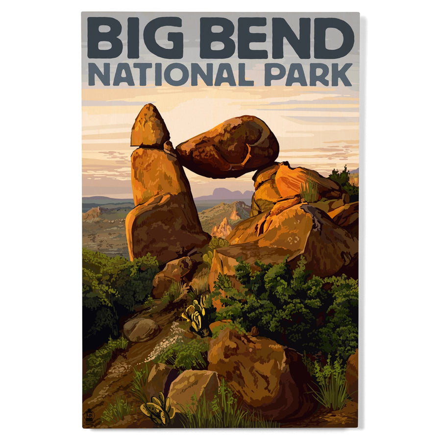 Big Bend National Park, Texas, Rock Formation, Lantern Press Artwork, Wood Signs and Postcards Wood Lantern Press 