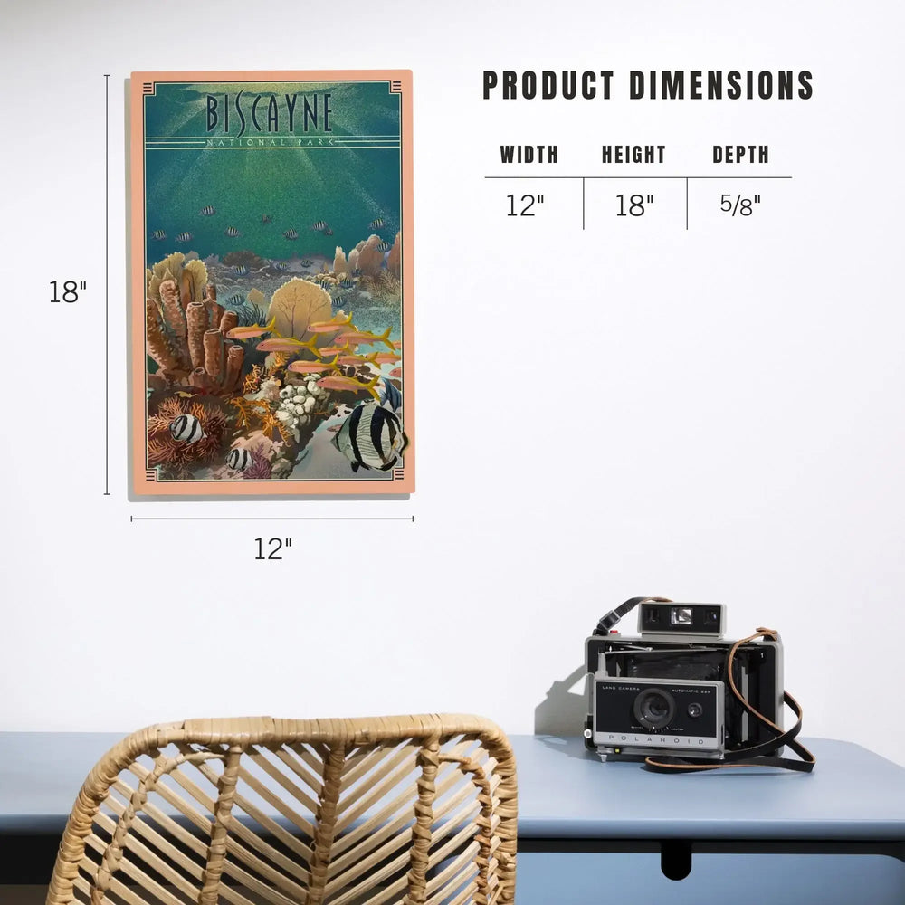 Biscayne National Park, Florida, Lithograph National Park Series, Lantern Press Artwork, Wood Signs and Postcards - Lantern Press