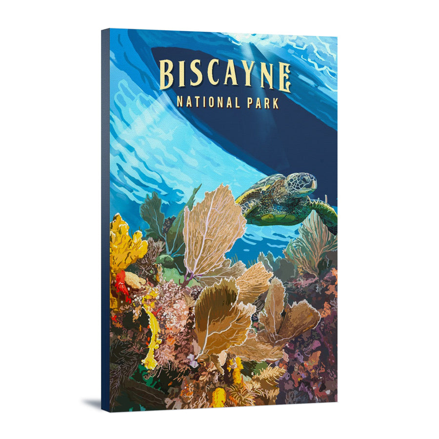 Biscayne National Park, Florida, Painterly National Park Series, Stretched Canvas Canvas Lantern Press 