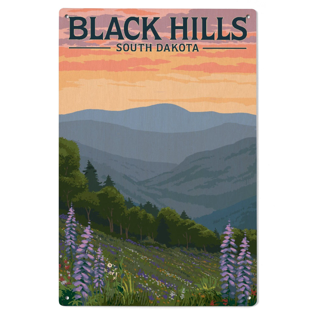 Black Hills, South Dakota, Spring Flowers, Lantern Press Artwork, Wood Signs and Postcards Wood Lantern Press 