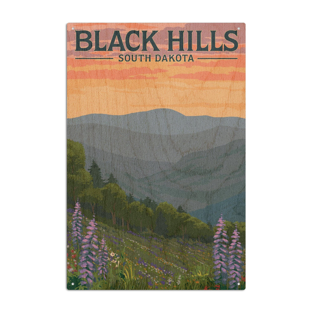 Black Hills, South Dakota, Spring Flowers, Lantern Press Artwork, Wood Signs and Postcards Wood Lantern Press 6x9 Wood Sign 